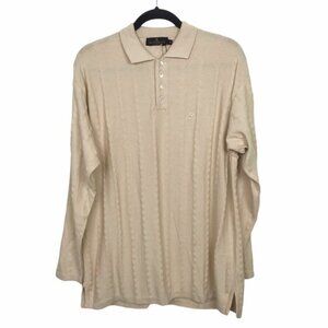 Montagut Paris Beige Cotton Polo Sweater Approx XXL